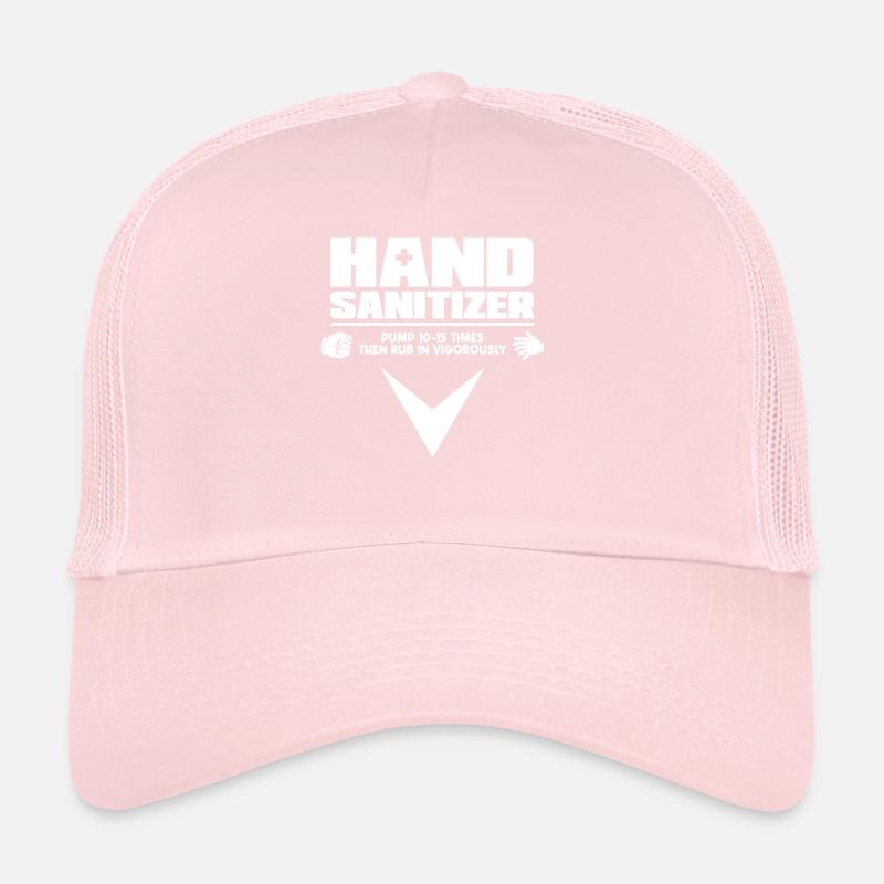 Hand Sanitizer Instructions Humorous Note for Trucker Cap