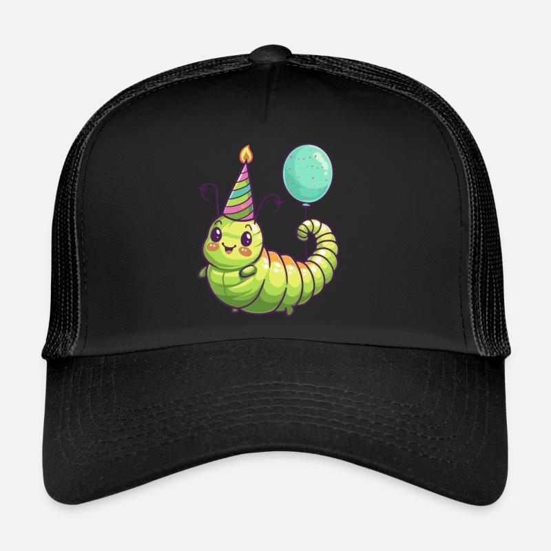 Wurm Geburtstag Comic Niedlich Trucker Cap