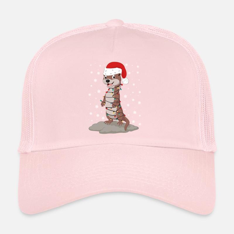 Otter Christmas Tree Trucker Cap