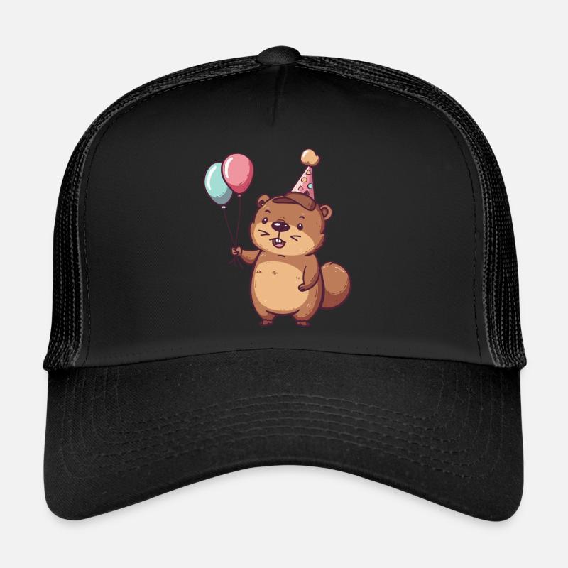 Biber Geburtstag Comic Niedlich Trucker Cap