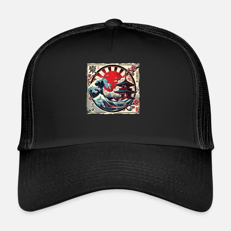 Traditionelle Japanische Pagode, Trucker Cap