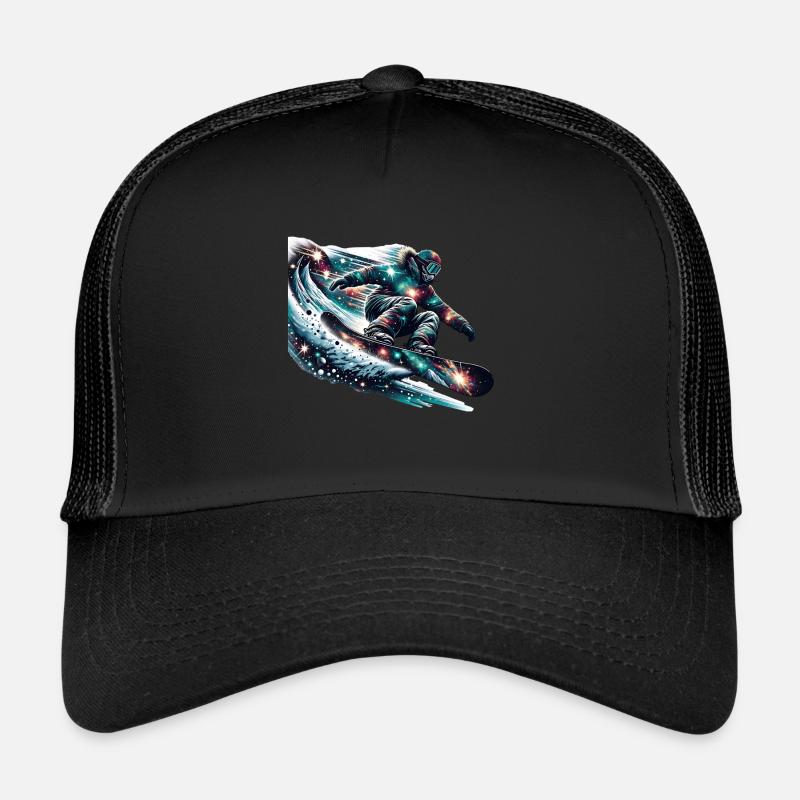 Snowboarding in the Universe: Galactic Downhill Trucker Cap