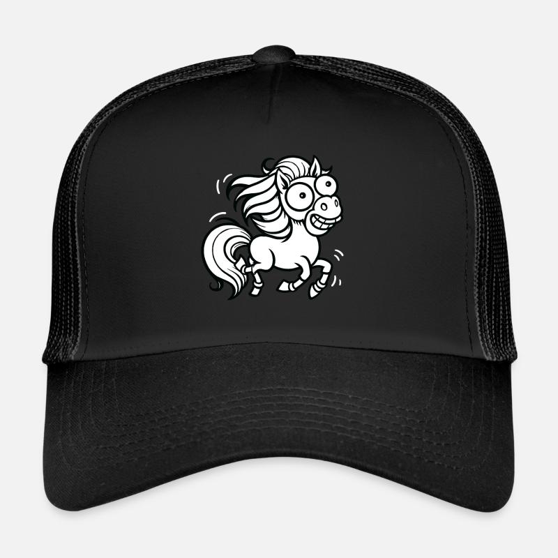 verrücktes Pferd Pferde Pony witzig lustig Trucker Cap