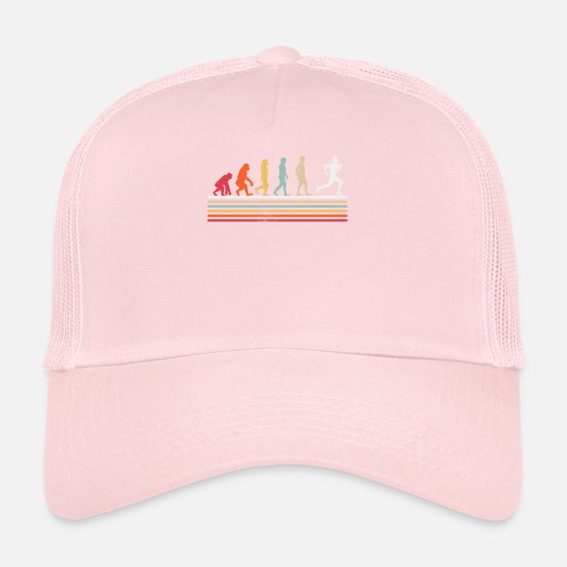 course à pied evolution rétro coureur marathonien drôle Casquette trucker 