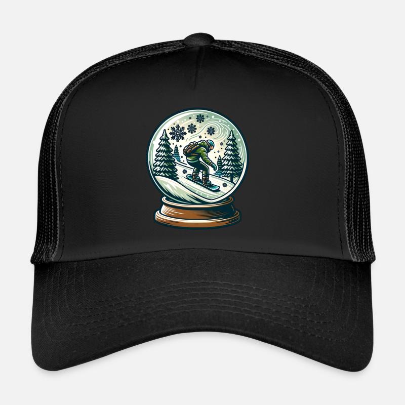 Conception de boule à neige d’aventure hivernale Casquette trucker 