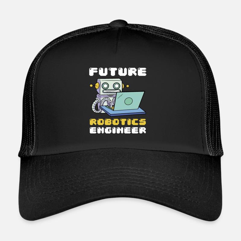 Future Robotics Engineer Robot Laptop Trucker Cap