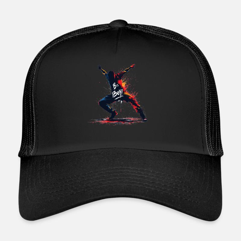 B-Boy Breakdance Hip Hop Tanz Tänzer Breakdance - Trucker Cap - Schwarz/Schwarz