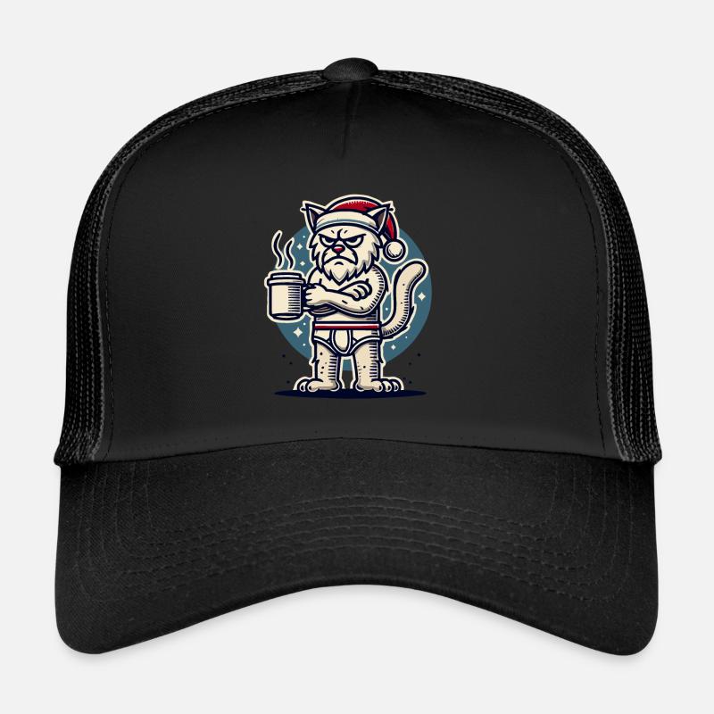 with a Christmas hat Trucker Cap