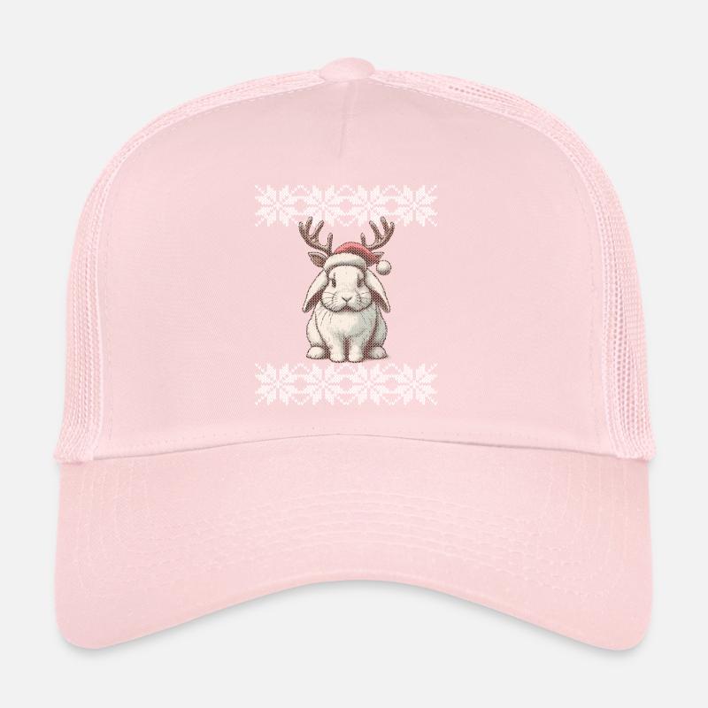 Mignon lapin renne Noël Casquette trucker 