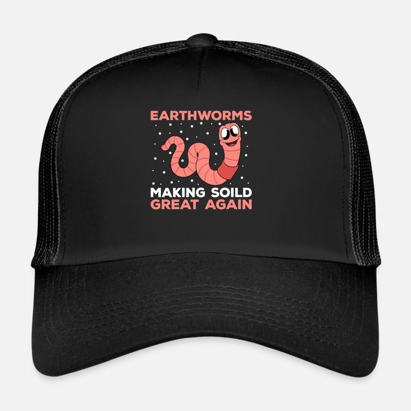 Mignon ver drôle vers de terre vers de terre Casquette trucker 