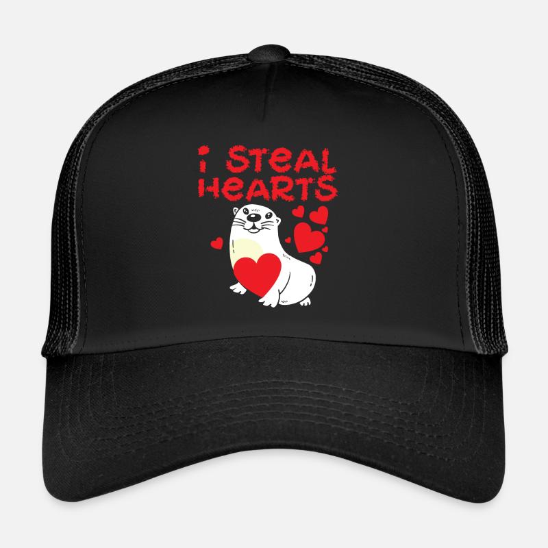 Loutre Saint-Valentin je vole Casquette trucker 