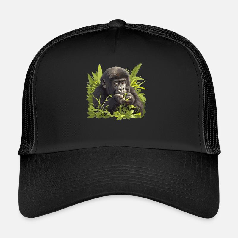 Gorilles Gorilles - Casquette trucker  - noir/noir
