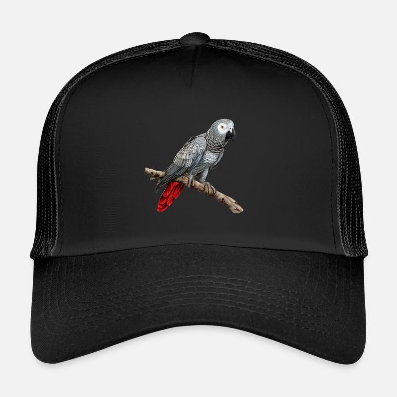 african grey parrot Trucker Cap