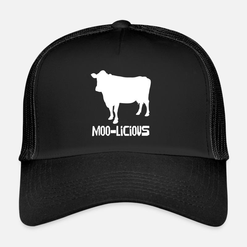 Moo-Licious Cow Silhouette Fun Casquette trucker 