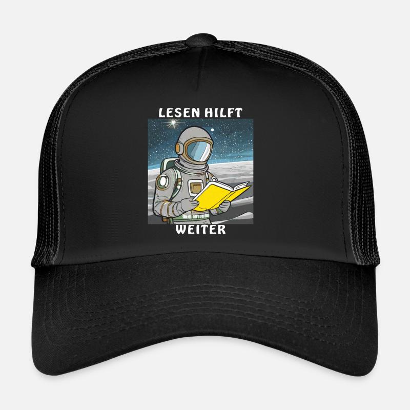 ASTRONAUT BUCH LESEN HILFT WEITER Trucker Cap