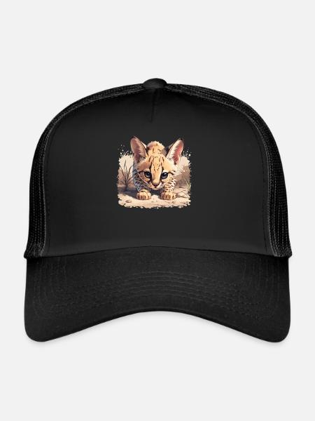 Servale Serval - Trucker Cap - black/black - Front