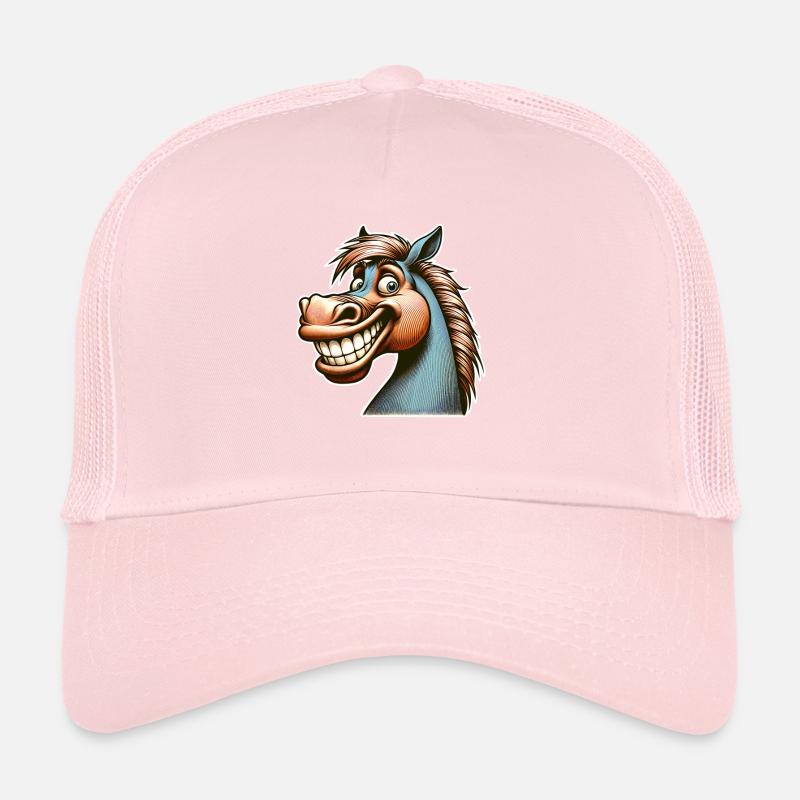 Cheval Sourire Drôle Casquette trucker 
