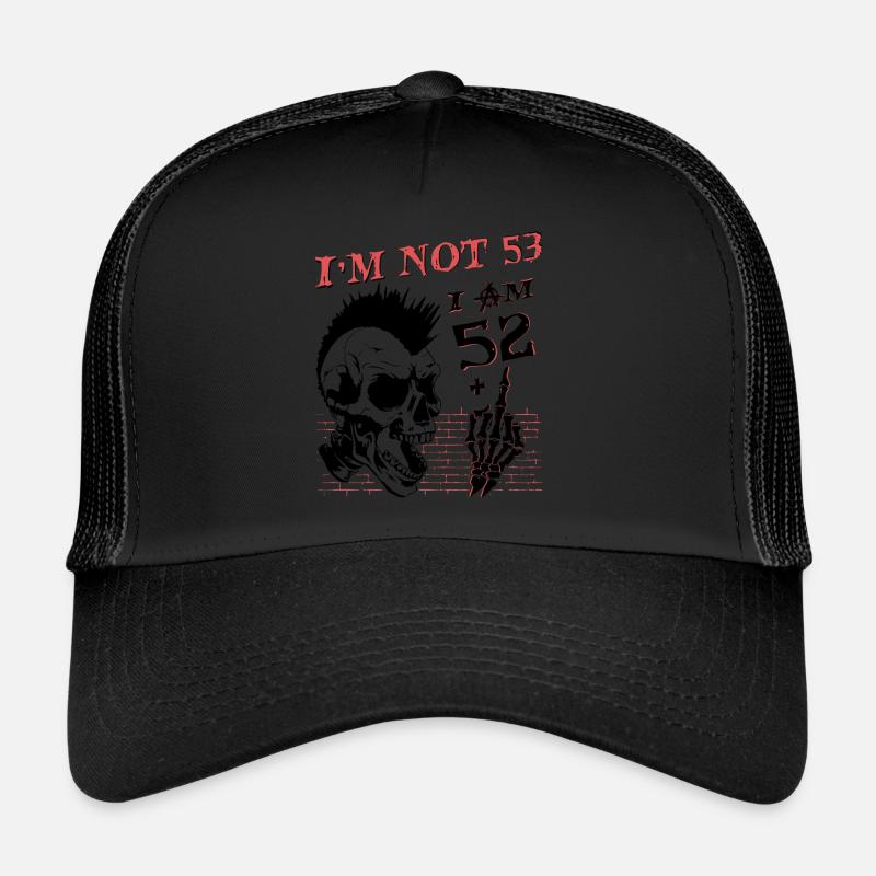 Ich bin 52 plus Mittelfinger - 53. Geburtstag Trucker Cap