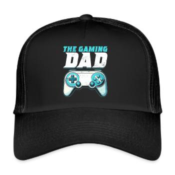 Gamer Dad Dad Gaming Lover Video Game PC - Trucker Cap - black/black - Front