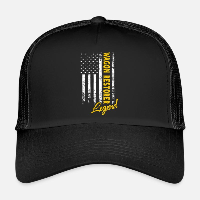 Wagenrestaurator Legende - Trucker Cap - Schwarz/Schwarz