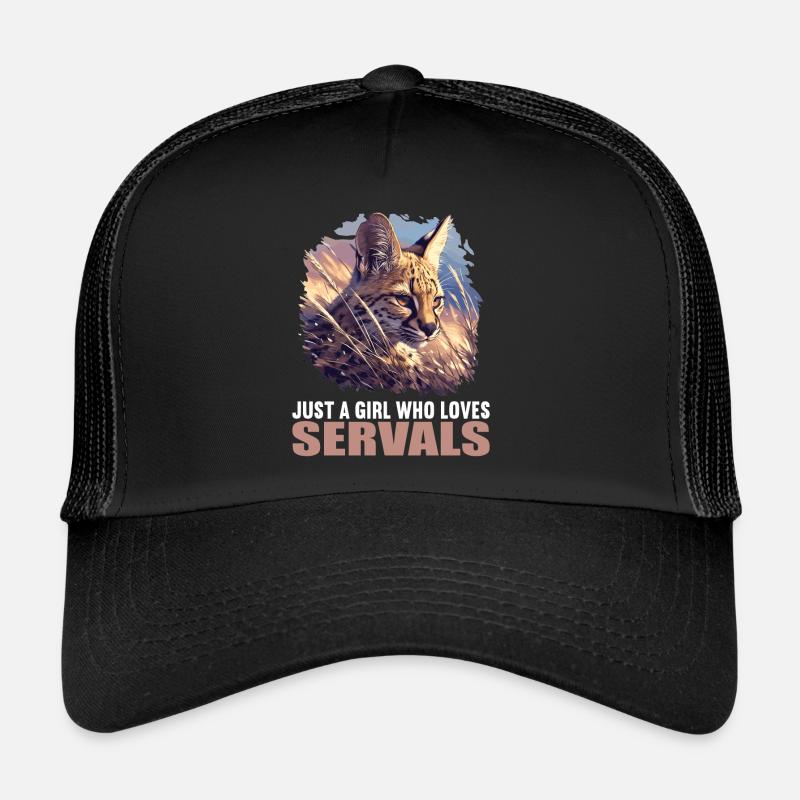 Servale Serval - Trucker Cap - Schwarz/Schwarz