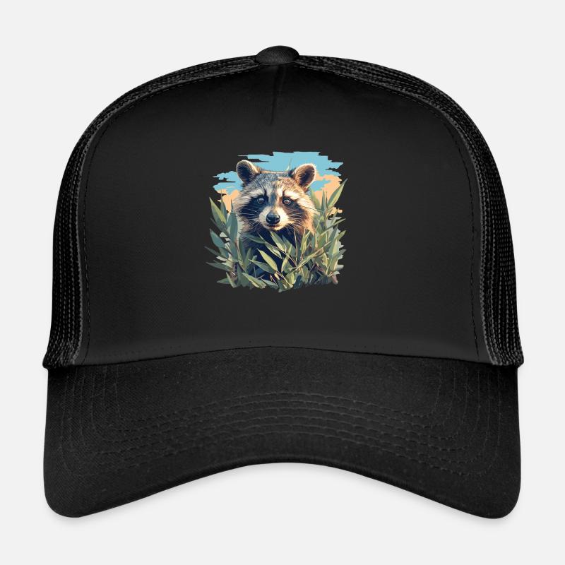 Waschbären Waschbär - Trucker Cap - Schwarz/Schwarz