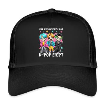 K-Pop Koreanischer Kpop Kultur Kpop Südkorea Tanz - Trucker Cap - Schwarz/Schwarz - Vorne
