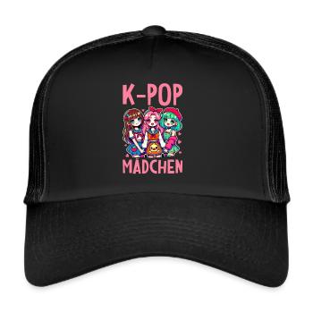 K-Pop Koreanischer Kpop Kultur Kpop Südkorea Tanz - Trucker Cap - Schwarz/Schwarz - Vorne