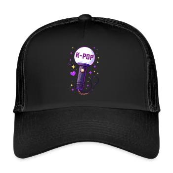 K-Pop Koreanischer Kpop Kultur Kpop Südkorea Tanz - Trucker Cap - Schwarz/Schwarz - Vorne