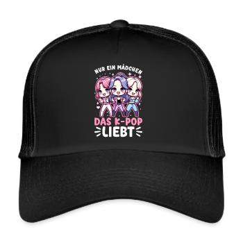 K-Pop Koreanischer Kpop Kultur Kpop Südkorea Tanz - Trucker Cap - Schwarz/Schwarz - Vorne