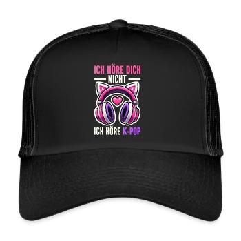 K-Pop Koreanischer Kpop Kultur Kpop Südkorea Tanz - Trucker Cap - Schwarz/Schwarz - Vorne