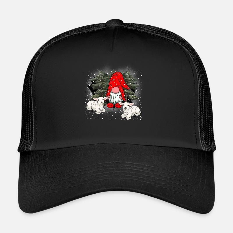 Winter Märchen Zwerg Zwerge Märchenfigur Xmas - Trucker Cap - Schwarz/Schwarz