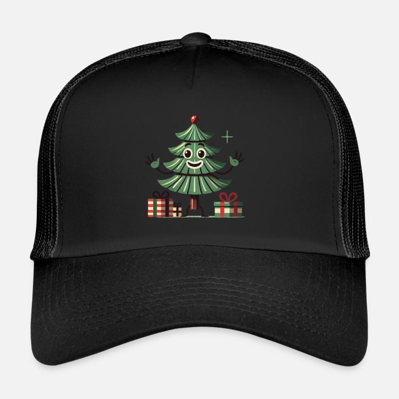 Joyeux sapin de Noël avec des cadeaux Casquette trucker 
