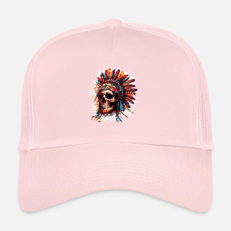 Crâne de chef indien Casquette trucker 