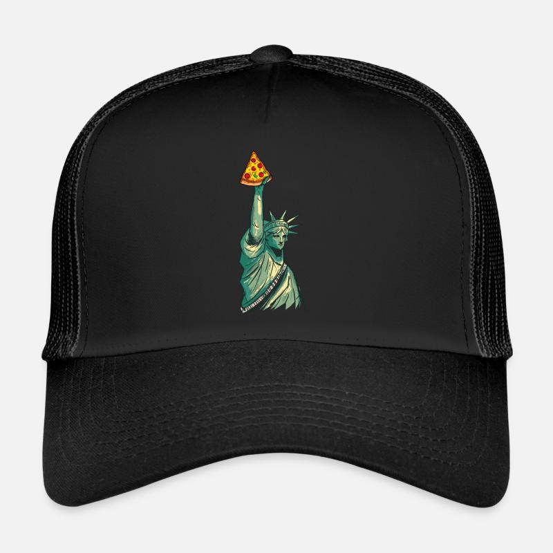 Freiheitsstatue Mit Pizza-Fackel Kunstwerk New Trucker Cap