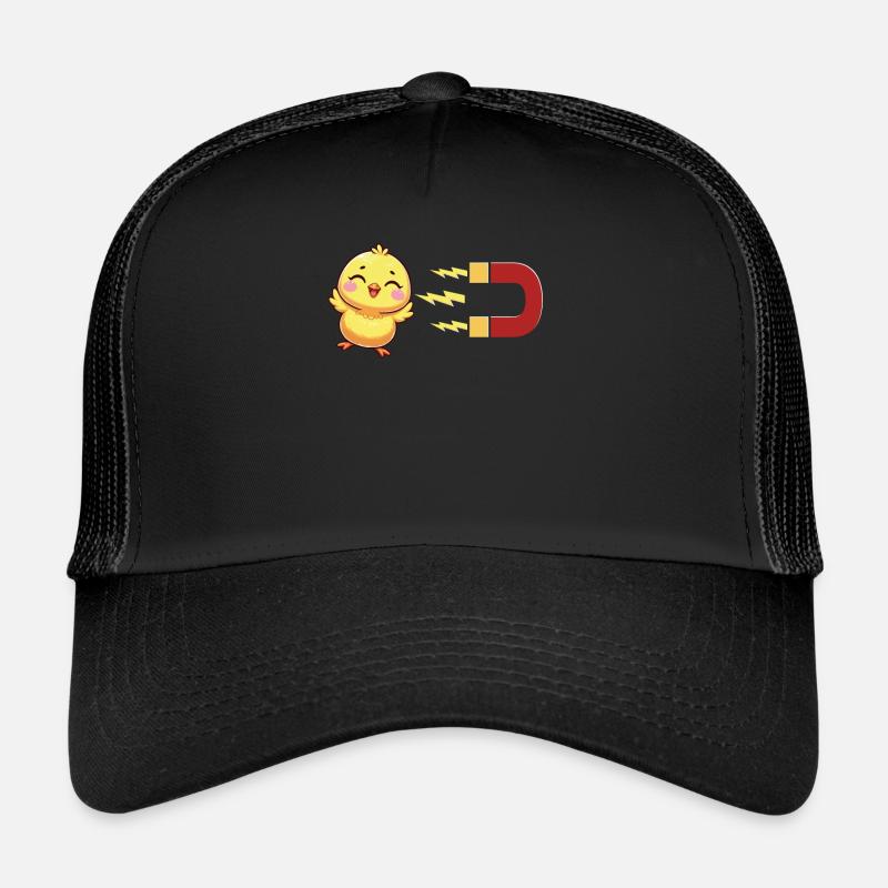 Cute chick with magnet: chick attraction Trucker Cap