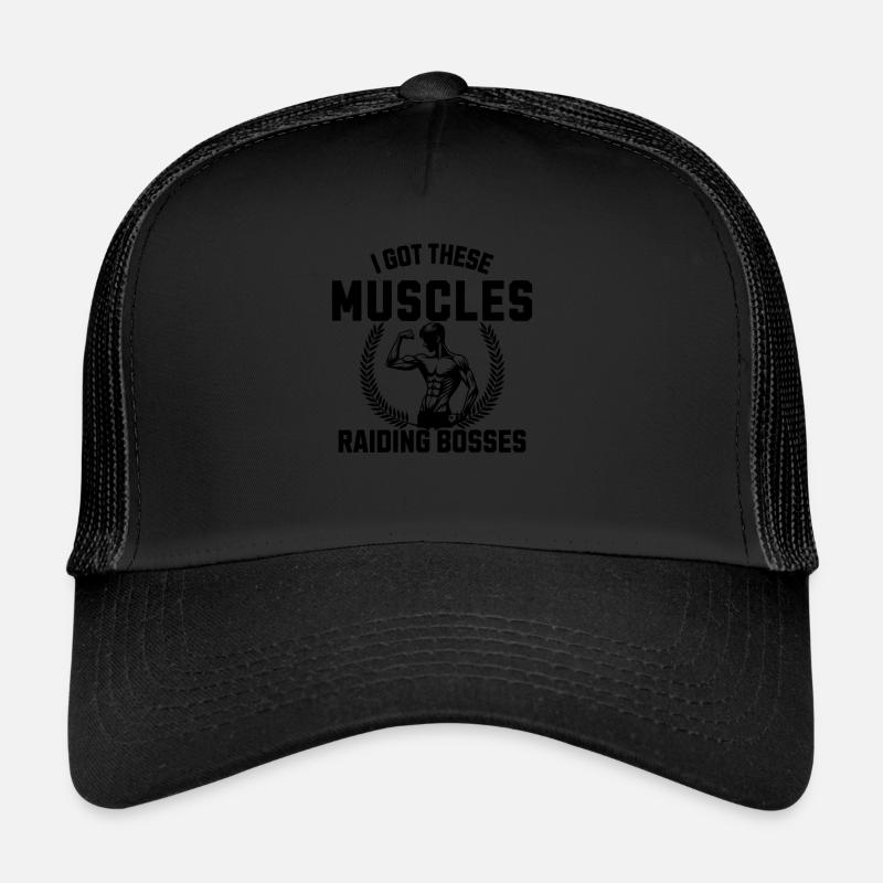 Programmer I Got These Muscles Playing Games Trucker Cap