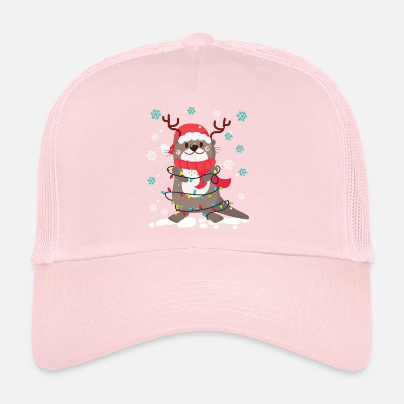 Otter Christmas Tree Trucker Cap