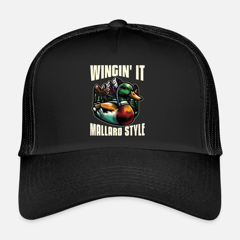 Canard colvert Wingin' It Chasseur de canard de style canard colvert Casquette trucker 