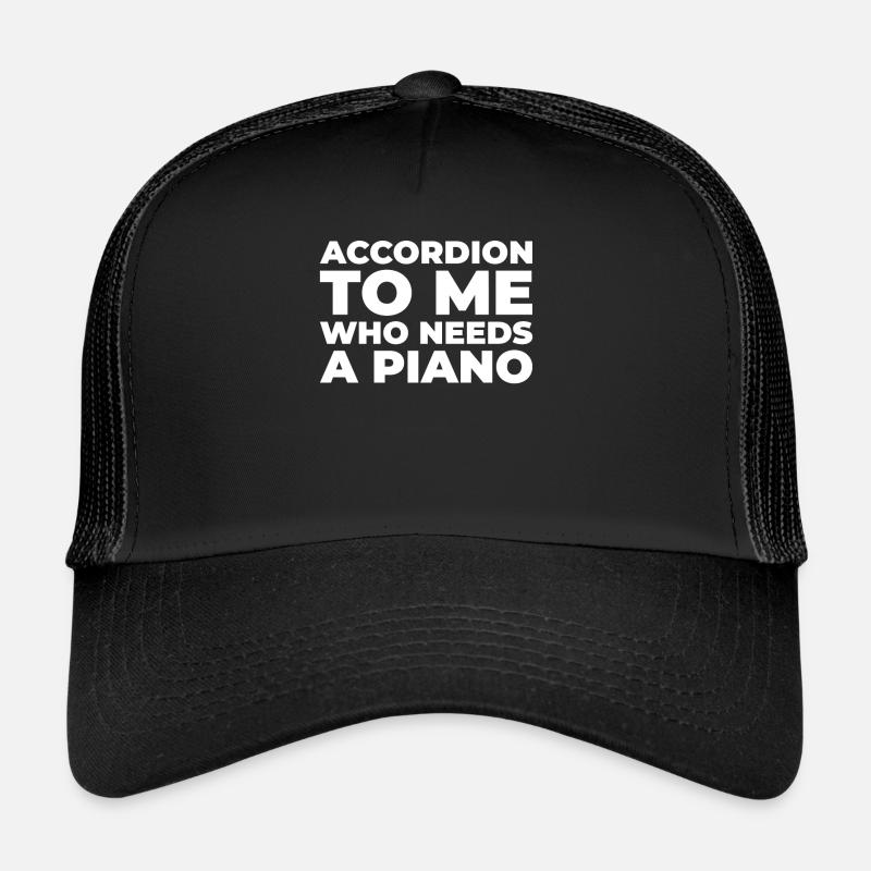 Akkordeon - Trucker Cap - Schwarz/Schwarz