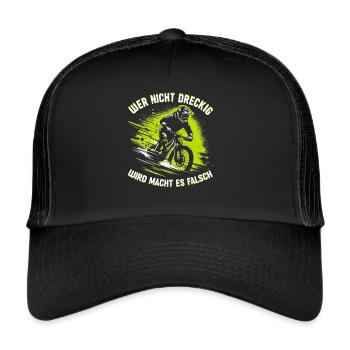 Vététistes Amateurs de vélo Cyclistes Cyclisme - Casquette trucker  - noir/noir - Devant