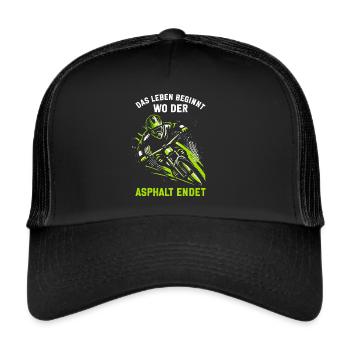 Vététistes Amateurs de vélo Cyclistes Cyclisme - Casquette trucker  - noir/noir - Devant