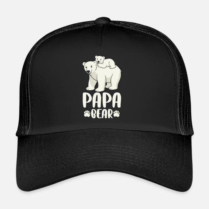 Papa Bear - Trucker Cap - Schwarz/Schwarz