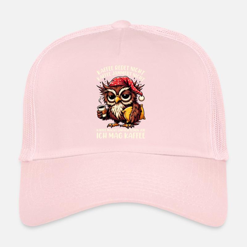Coffee Doesn't Talk Owl Coffee Drinker Sarcasm Trucker Cap