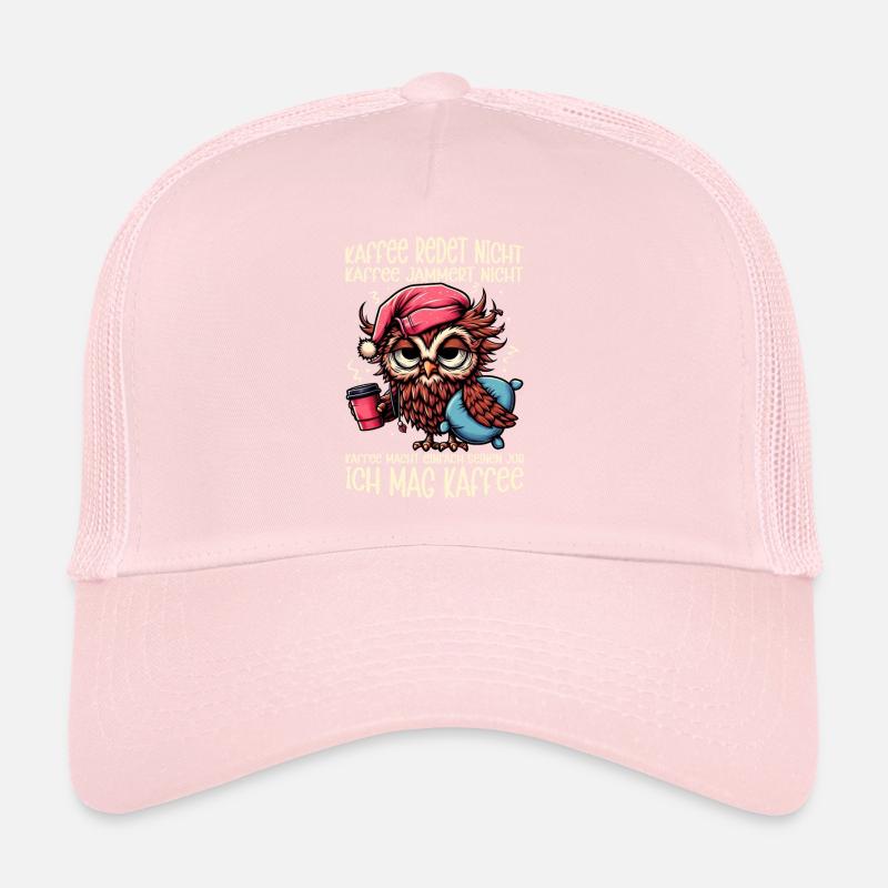 Coffee Doesn't Talk Owl Coffee Drinker Sarcasm Trucker Cap
