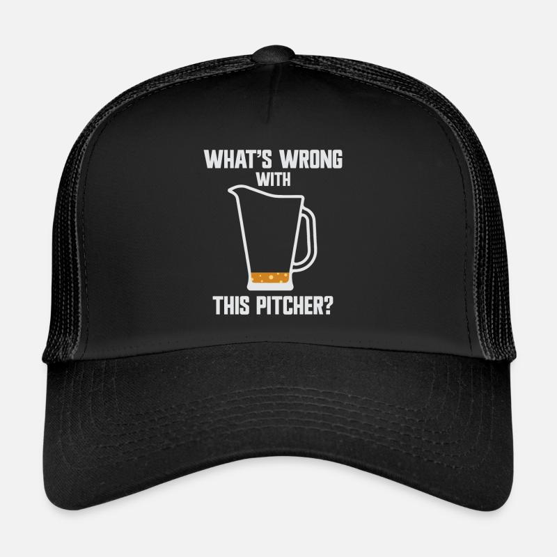What's Wrong With This Pitcher? Humorvolle Grafik Trucker Cap
