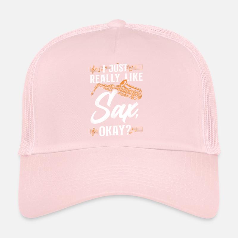 Jeu de mots sur le saxophone que j’aime vraiment Casquette trucker 