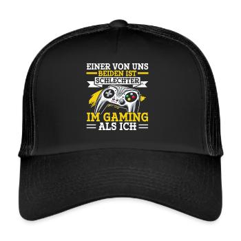 Gaming Gamer Gamer Video Player Console PC Gaming - Trucker Cap - black/black - Front