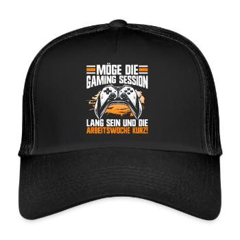 Jeux Gamer Gamer Lecteur vidéo Console PC Jeux - Casquette trucker  - noir/noir - Devant