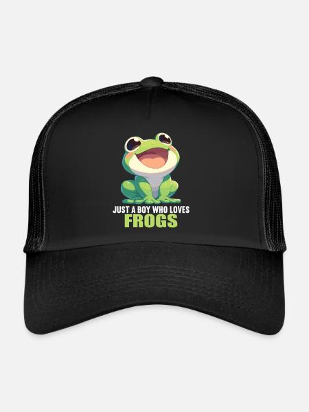 Frosch Frösche - Trucker Cap - Schwarz/Schwarz